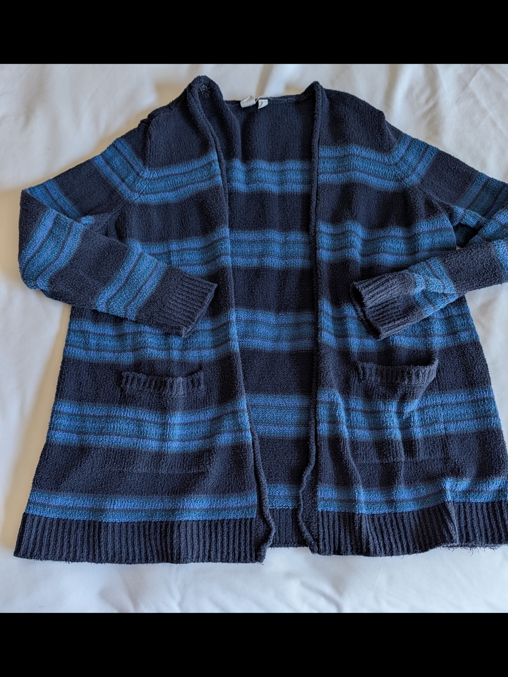 GAP Navy Textured Knit Cardigan
